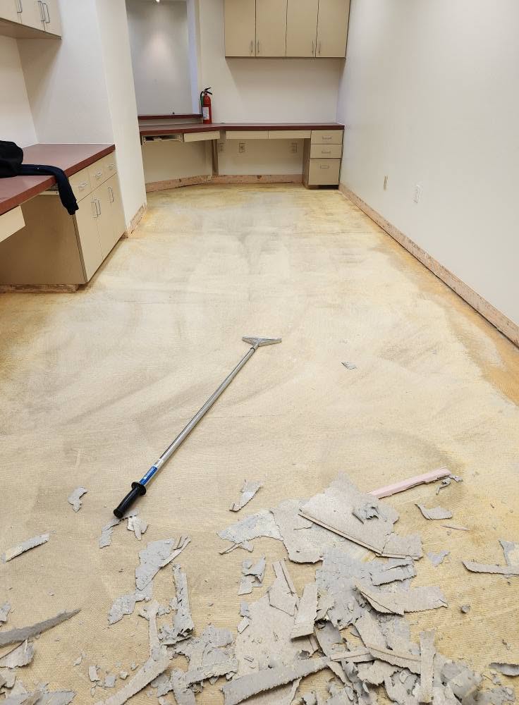 Commercial Office — LVP Installation before