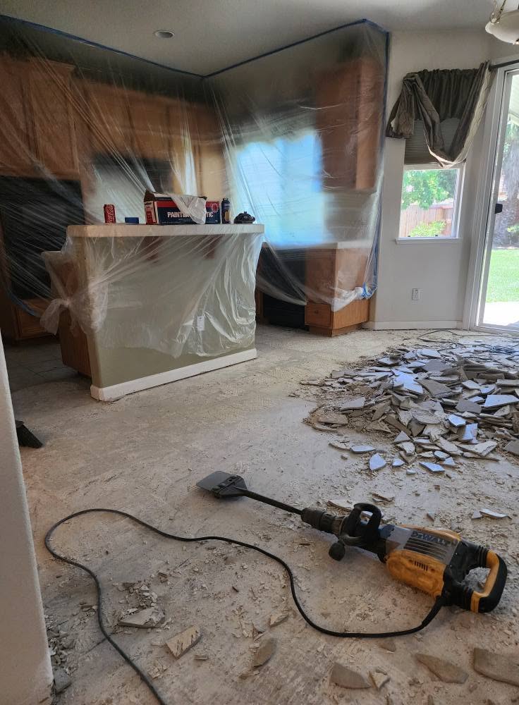 Residential Kitchen — Warm Oak LVP before