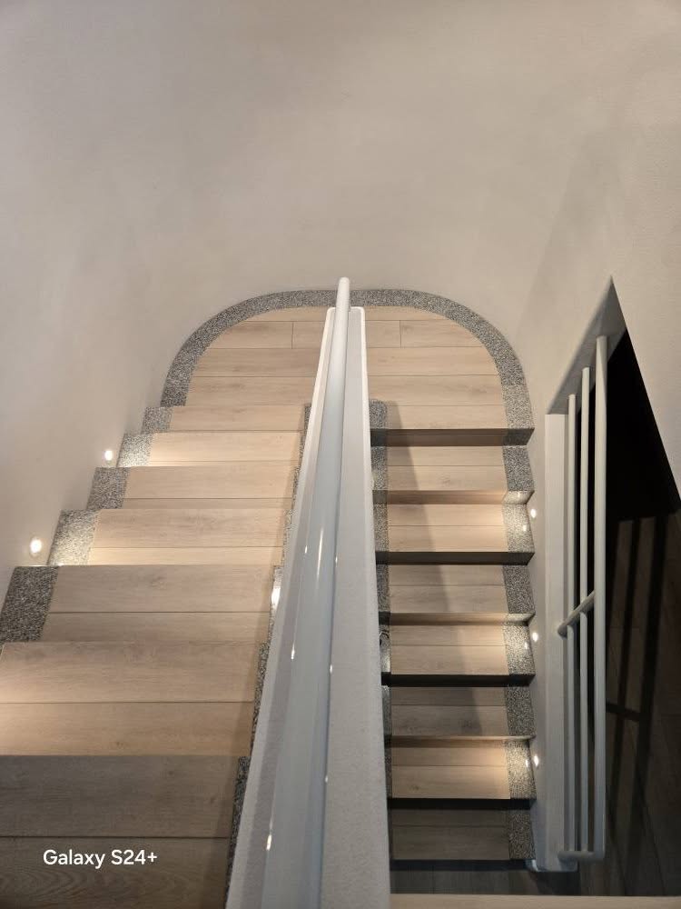 Premium stair installation with LED by BGA Floors Sacramento
